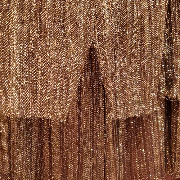 Anthropologie Maeve Metallic Copper Pants Skirt - Picture 6 of 15